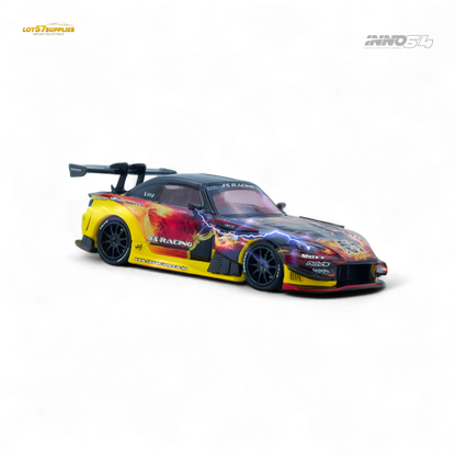 Pre-order INNO64 Honda S2000 J's Racing AP1 diecast model in white, detailed miniature car from Lot57Supplies Diecast Shop.