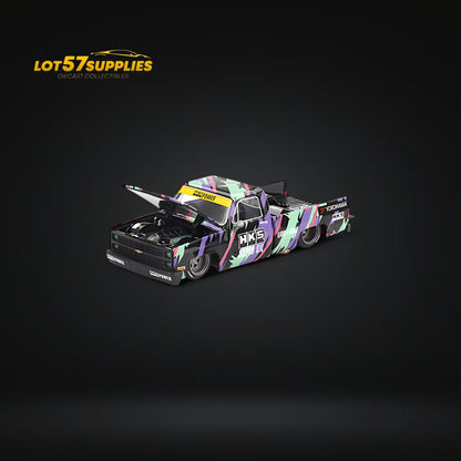 Mini GT x Kaido House Chevrolet Silverado diecast truck in 1:64 scale, detailed model from Lot57Supplies Diecast Shop