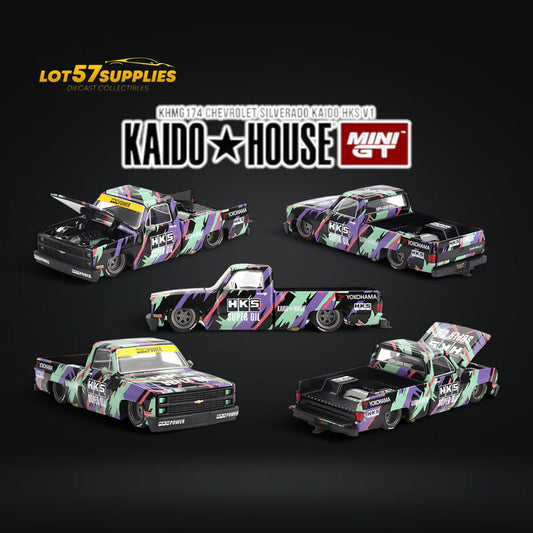 Mini GT x Kaido House Chevrolet Silverado 1:64 - Evergreen Kings