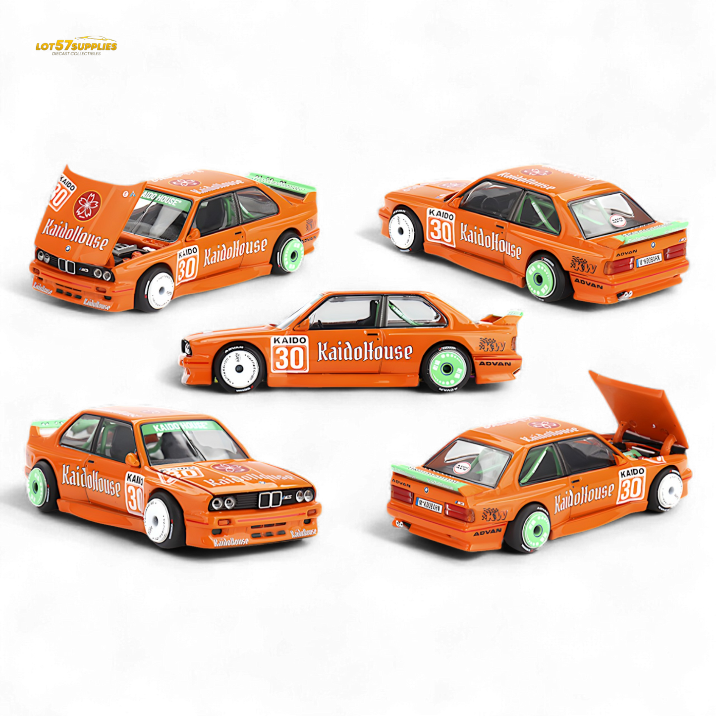 Mini GT x Kaido House BMW M3 E30 Orange 1:64 - Evergreen Kings