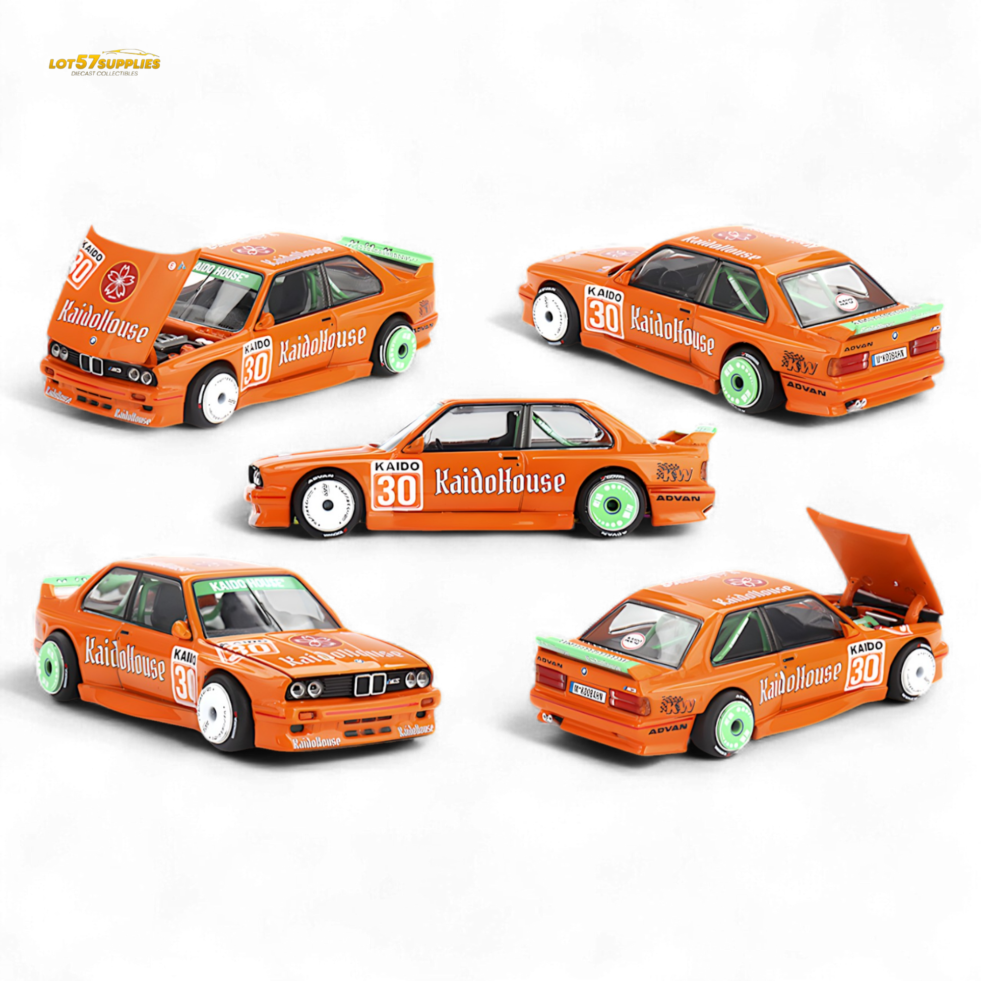 Mini GT x Kaido House BMW M3 E30 Orange 1:64 - Evergreen Kings