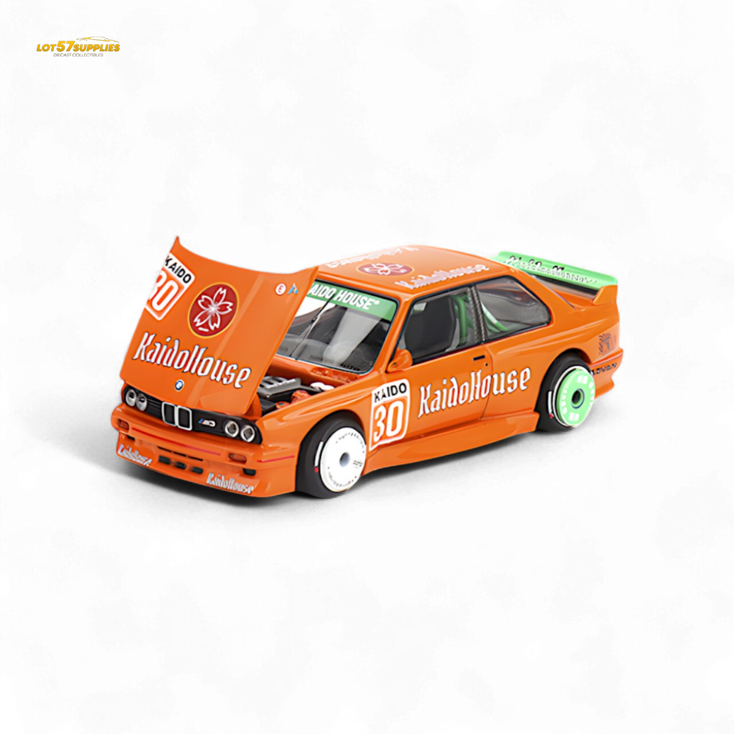 Mini GT x Kaido House BMW M3 E30 Orange 1:64 - Evergreen Kings