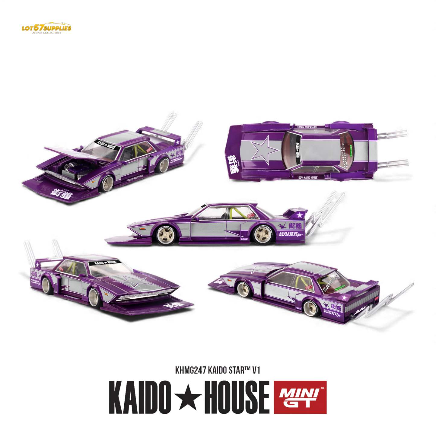 Pre-order Kaido House KAIDO STAR diecast model in 1:64 scale, featuring detailed design and vibrant colors.