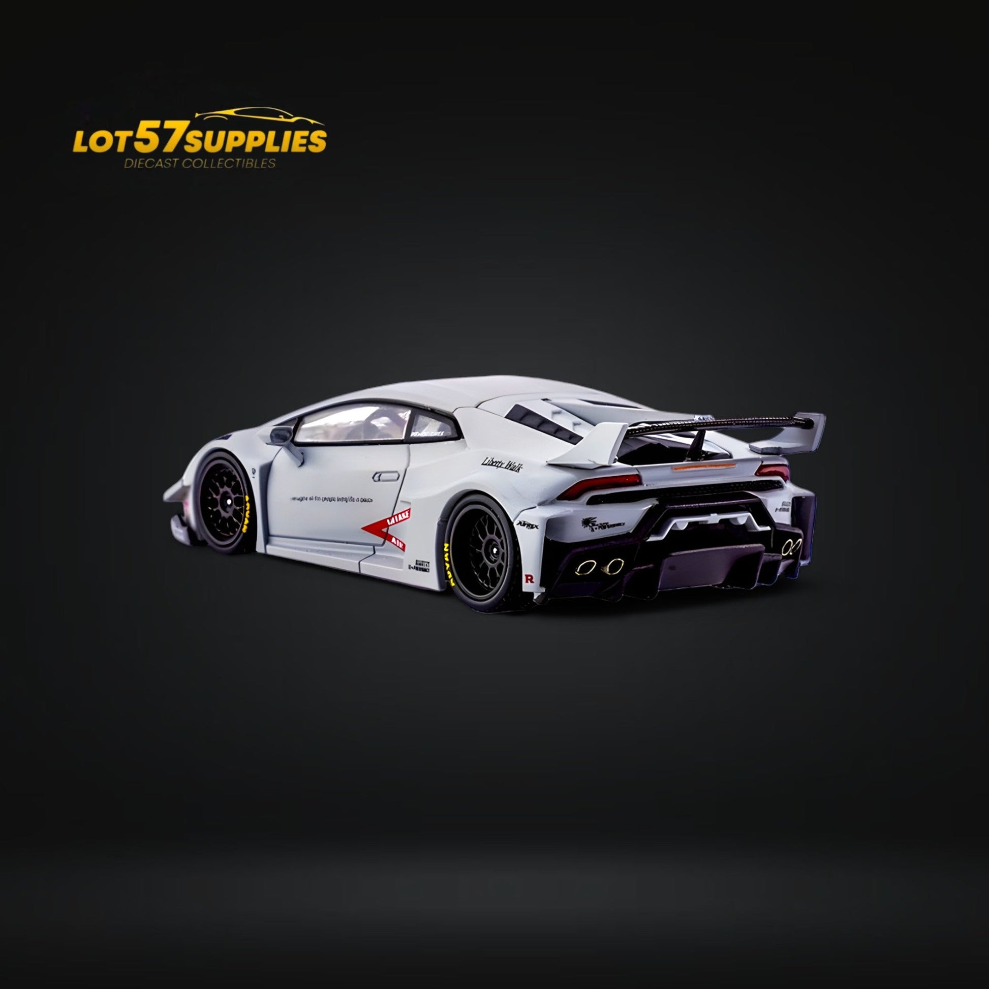 Pre-order Lamborghini Huracan LBWK diecast model in Air Force Grey, 1:64 scale by Lot57Supplies Diecast Shop.