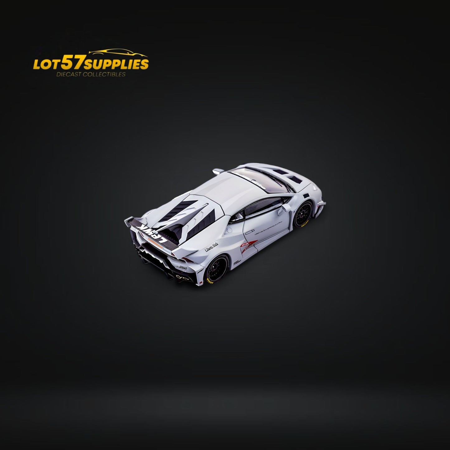 Pre-order Lamborghini Huracan LBWK diecast model in Air Force Grey, 1:64 scale by Lot57Supplies Diecast Shop.