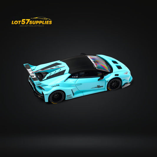 (Pre-Order) King Model Lamborghini Huracan LBWK Metallic Tiffany Blue 1:64 - Evergreen Kings