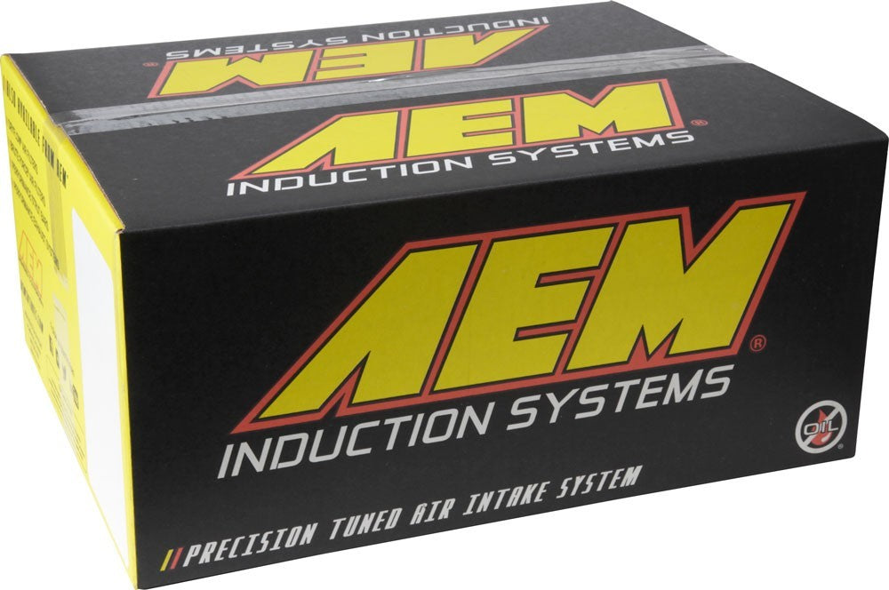 AEM short ram intake system in red for 92-00 Honda Civic and Del Sol, installed in an engine bay with brand logo visible.