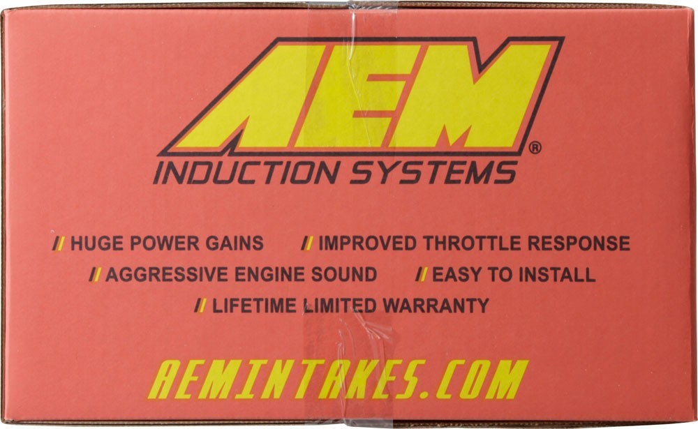 FR SPORT AEM short ram intake system in red for 92-00 Honda Civic and Del Sol, shown from the left side.