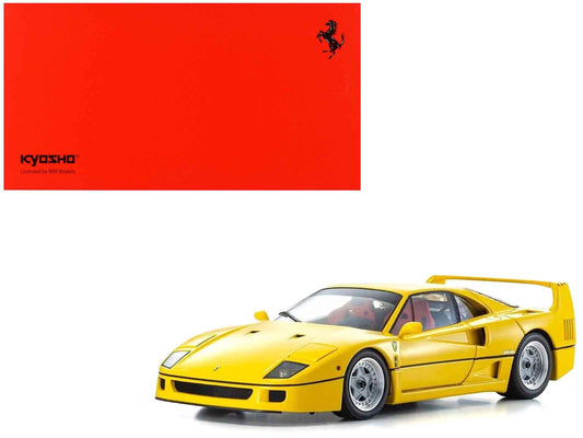 Ferrari F40 Yellow 1/18 Diecast Model Car by Kyosho