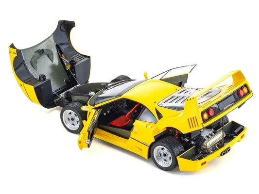 Ferrari F40 Yellow 1/18 Diecast Model Car by Kyosho