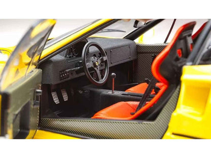 Ferrari F40 Yellow 1/18 Diecast Model Car by Kyosho