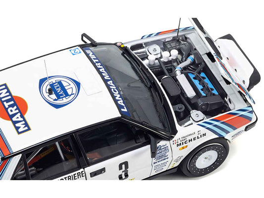 Lancia Delta HF 4WD #3 Juha Kankkunen - Juha Piironen "Martini Racing" Winner "Olympus Rally" (1987) 1/18 Diecast Model Car by Kyosho