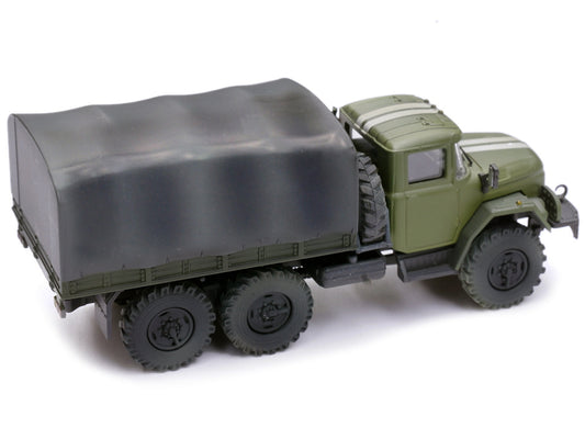 ZIL 131 Cargo Truck Green with White Stripes "Ukrainian Ground Forces" 1/72 Diecast Model by Legion