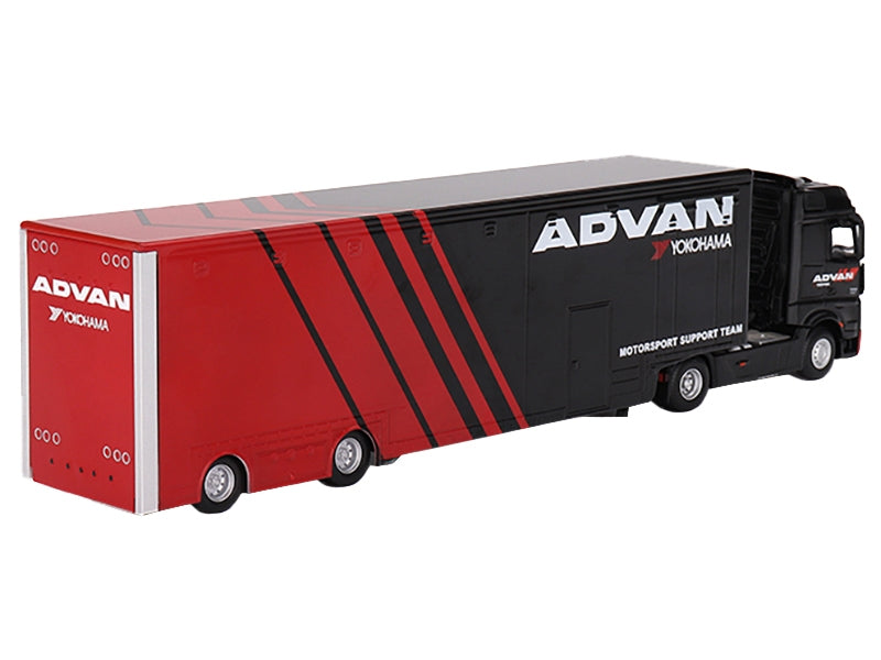 Mercedes-Benz Actros with Racing Transporter Red and Black 