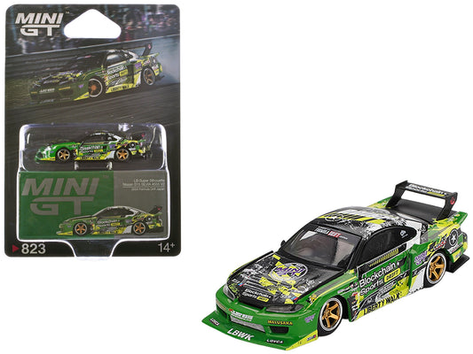 Nissan "LB-Super Silhouette" S15 SILVIA RHD (Right Hand Drive) #555 "V2" Yukio Fausto "Formula Drift Japan" (2024) Limited Edition 1/64 Diecast Model Car by Mini GT