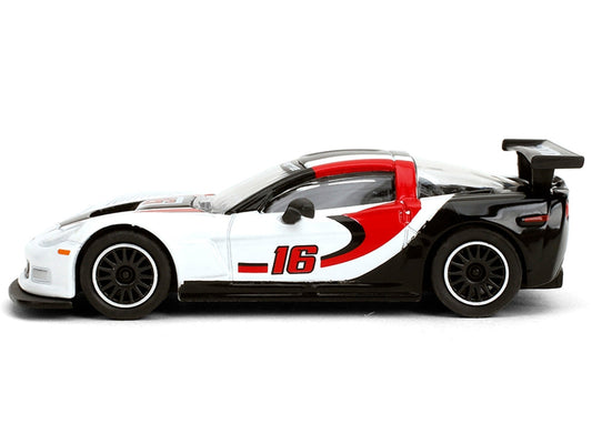 2005 Chevrolet Corvette C6R #16 White with Black and Red Graphics "Collection" Series 1/64 Diecast Model Car by Majorette