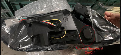 OLM Spec-AR LED taillights for 2022+ Subaru WRX with clear lens, black base, and white bar, showing the tail light design.