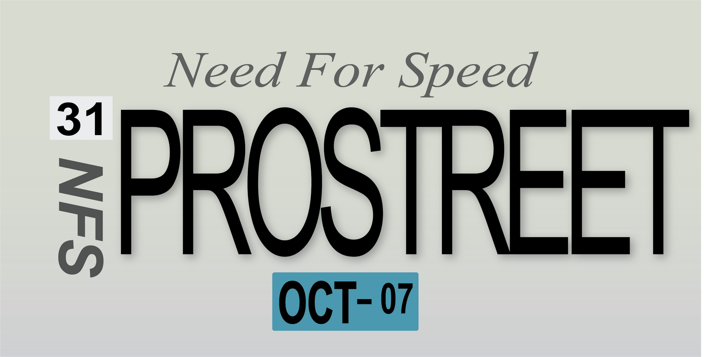 Illumaesthetic Need For Speed replica license plate with NFSPS branding, featuring a sleek design and bold typography.