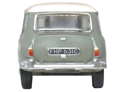 Mini Classic Tweed Gray with Cream Top 1/148 (N) Scale Diecast Model Car by Oxford Diecast