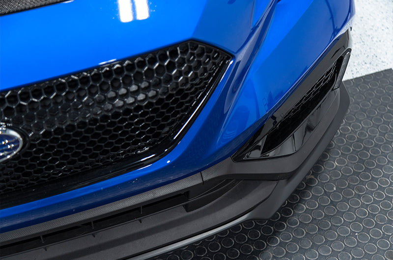 OLM S Style matte black front lip for 2022+ Subaru WRX, designed as a sleek, aerodynamic front lip accessory.