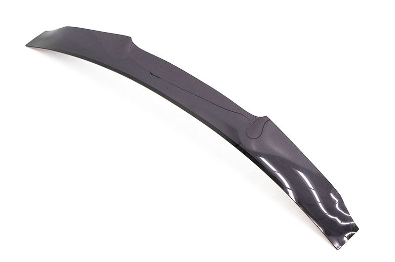 OLM V2 Rear Window Visor for 2015-2021 Subaru WRX STI, side view showing sleek spoiler design and fitment details