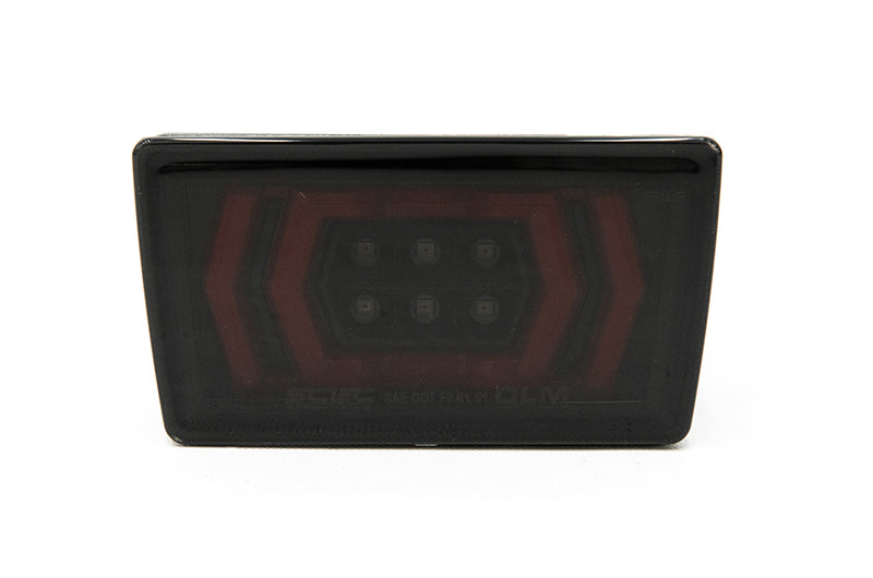 OLM Vector F1 Light for 2022+ Subaru WRX, smoke lens with red bar, high-performance automotive lighting system.
