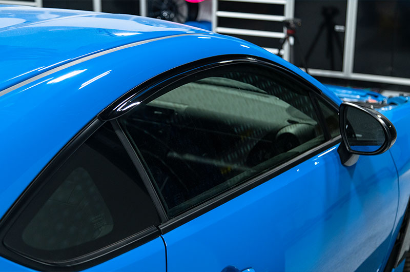 OLM V1 Style rain guards for 2022+ Subaru BRZ and Toyota GR86, side window vent visors