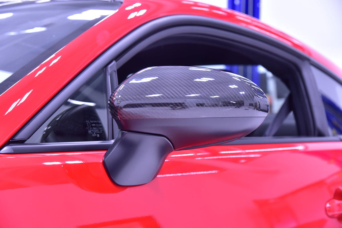 OLM carbon fiber mirror covers for 2022+ Subaru BRZ and Toyota GR86