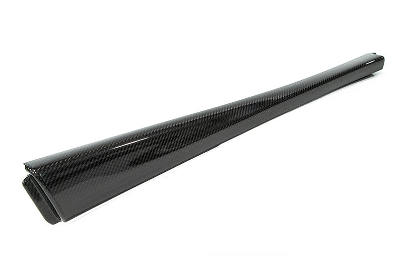 OLM LE Carbon Fiber upper front door panels for 2022+ Subaru WRX interior trim, featuring sleek carbon fiber finish.