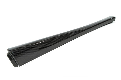 OLM LE Carbon Fiber upper front door panels for 2022+ Subaru WRX interior trim, featuring sleek carbon fiber finish.