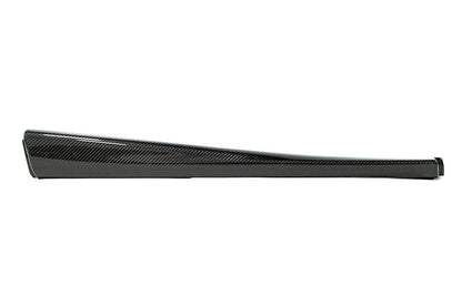 OLM LE Carbon Fiber upper front door panel interior trim for 2022+ Subaru WRX, showcasing sleek black carbon fiber finish.