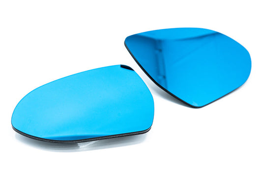 OLM heated blue wide-angle side mirrors for 2022 Toyota GR86 and Subaru BRZ