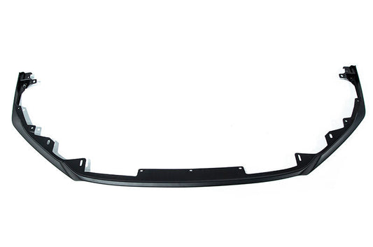 OLM S Style matte black front lip for 2022+ Subaru WRX, aerodynamic automotive styling accessory, shown mounted on vehicle.