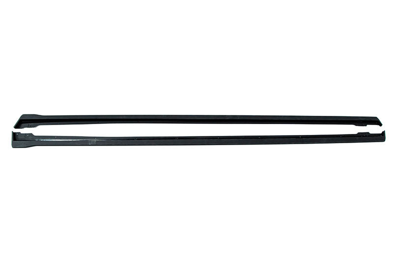 OLM S Style side skirts in matte black for 2022+ Subaru WRX, exterior accessories, shown on vehicle side profile.