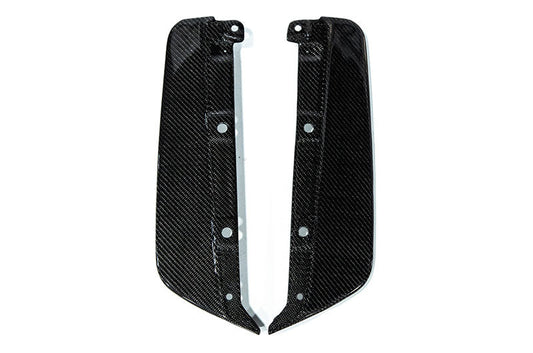 OLM S Style Carbon Fiber Rear Spats for 2022+ Subaru WRX exterior trim installed on car with close-up view