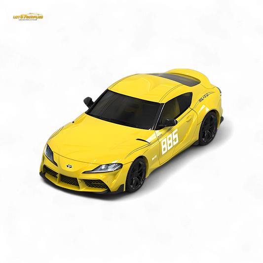 OM Model Toyota Supra A90 Initial D Ghost in Yellow 1:64 - Evergreen Kings