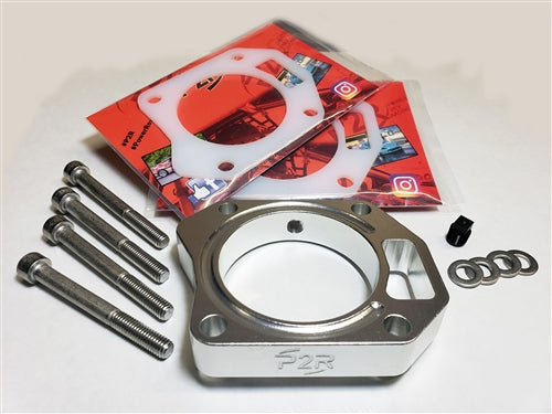 P2R Power Rev Racing 3/4-inch thermal throttle body spacer for 2006-2011 Honda Civic Si, fuel injection throttle body upgrade.