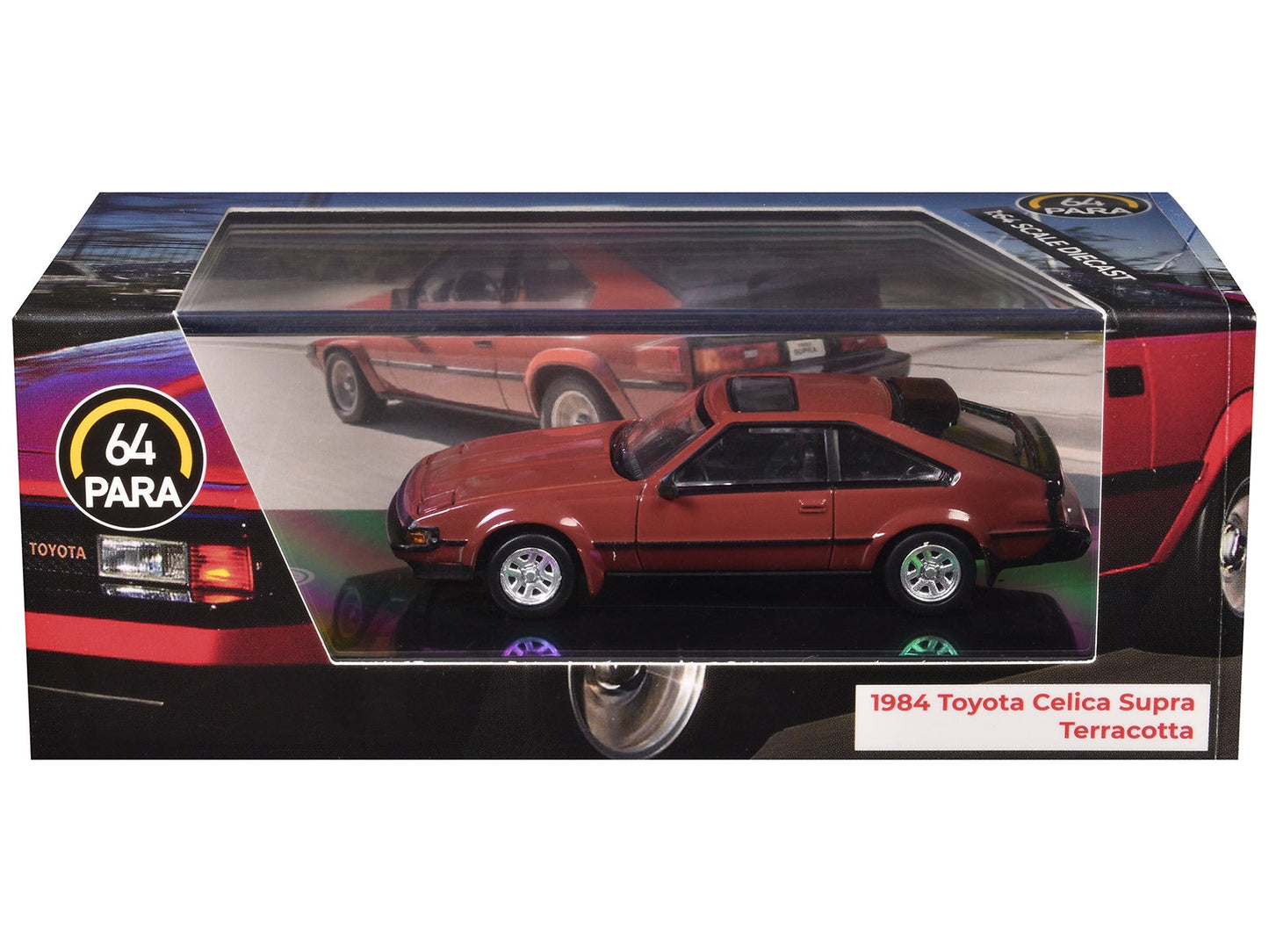 1984 Toyota Celica Supra Terracotta Red with Sunroof 1/64 Diecast Model Car by Paragon