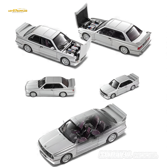 Mortal BMW E30 M3 Silver Gray 1:64 - Evergreen Kings