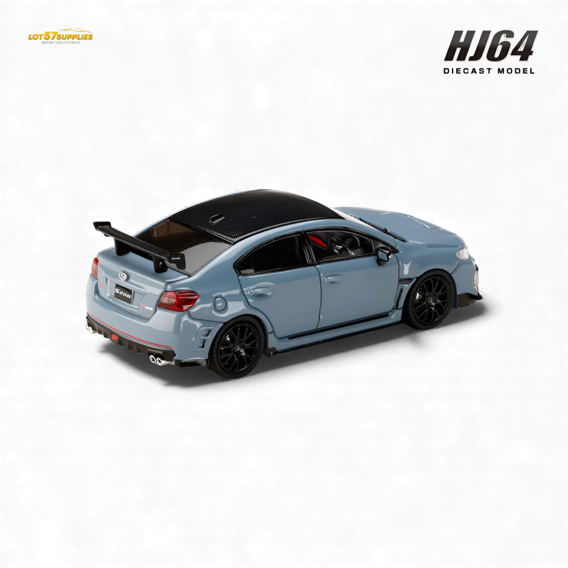 Pre-order Subaru S208 NBR Challenge Package diecast model by Hobby Japan, 1:64 scale, featuring detailed Subaru branding and design.