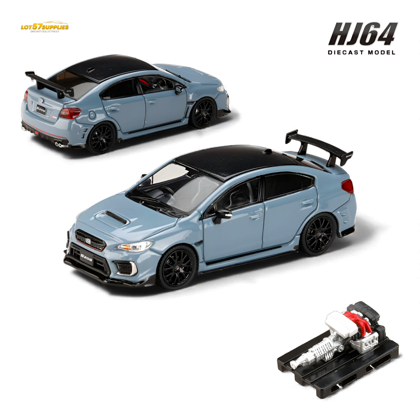 Pre-order Subaru S208 NBR Challenge Package 1:64 diecast model by Lot57Supplies Diecast Shop, detailed view of the collectible car.