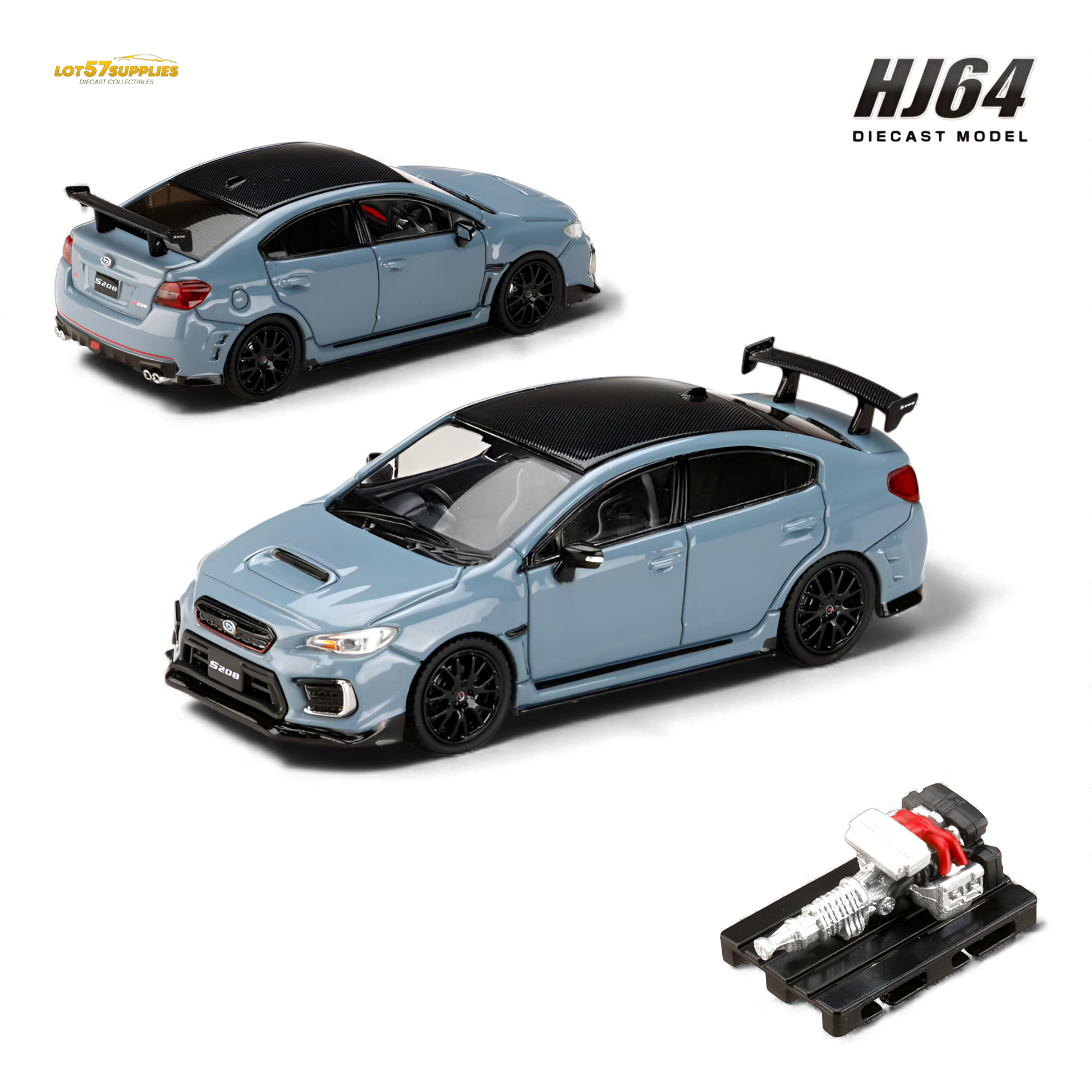 Pre-order Subaru S208 NBR Challenge Package 1:64 diecast model by Lot57Supplies Diecast Shop, detailed view of the collectible car.