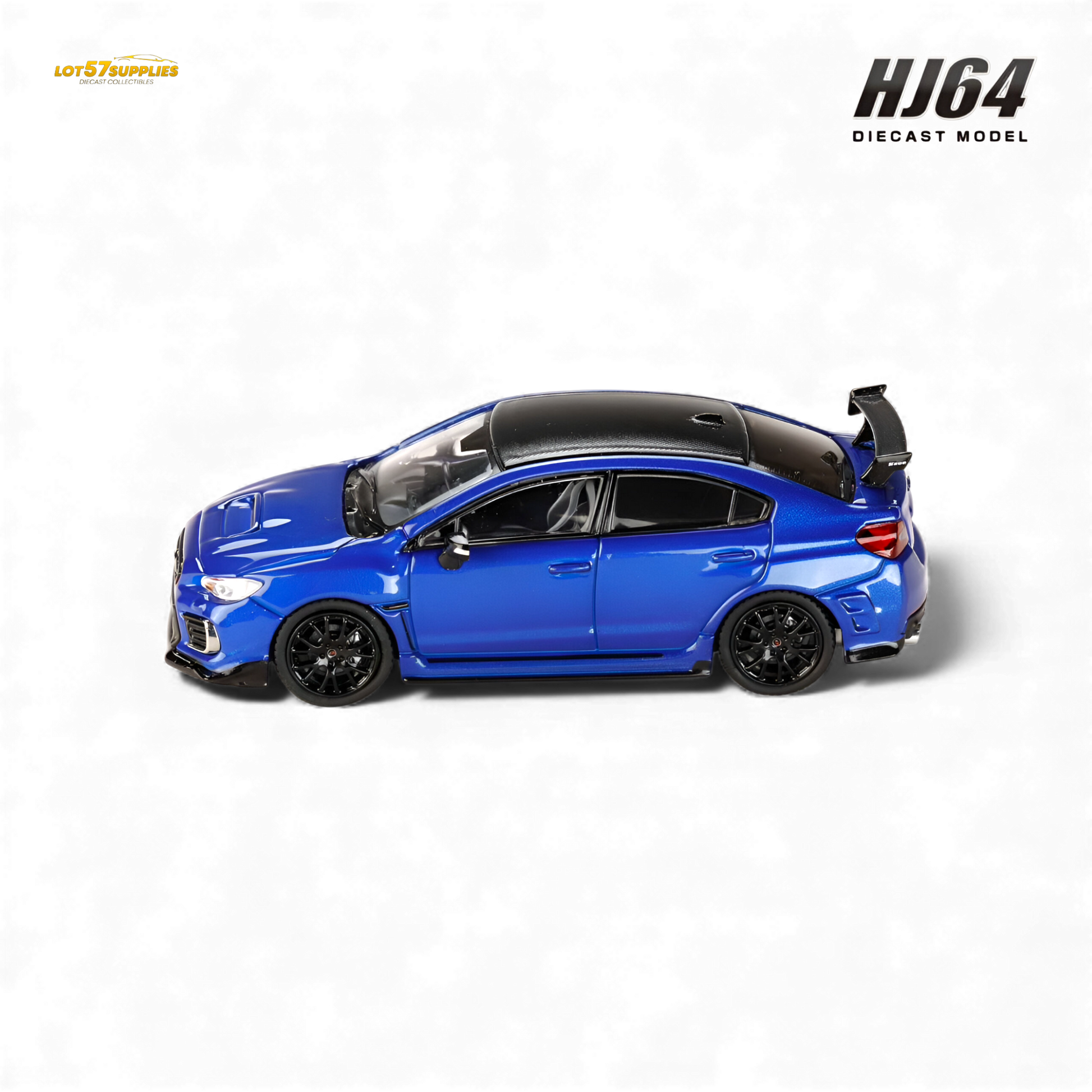 Blue pearl Subaru S208 diecast model from Hobby Japan, 1:64 scale, featuring detailed exterior design and sporty appearance.