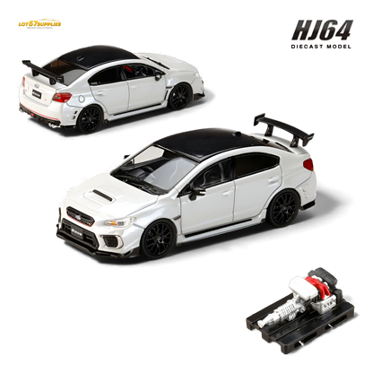 Pre-order Lot57Supplies Subaru S208 NBR Challenge diecast car, 1:64 scale, detailed model from Hobby Japan with intricate features.