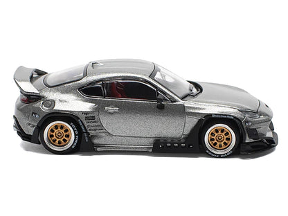 Toyota Pandem GR86 Silver Metallic 1/64 Diecast Model Car by Pop Race