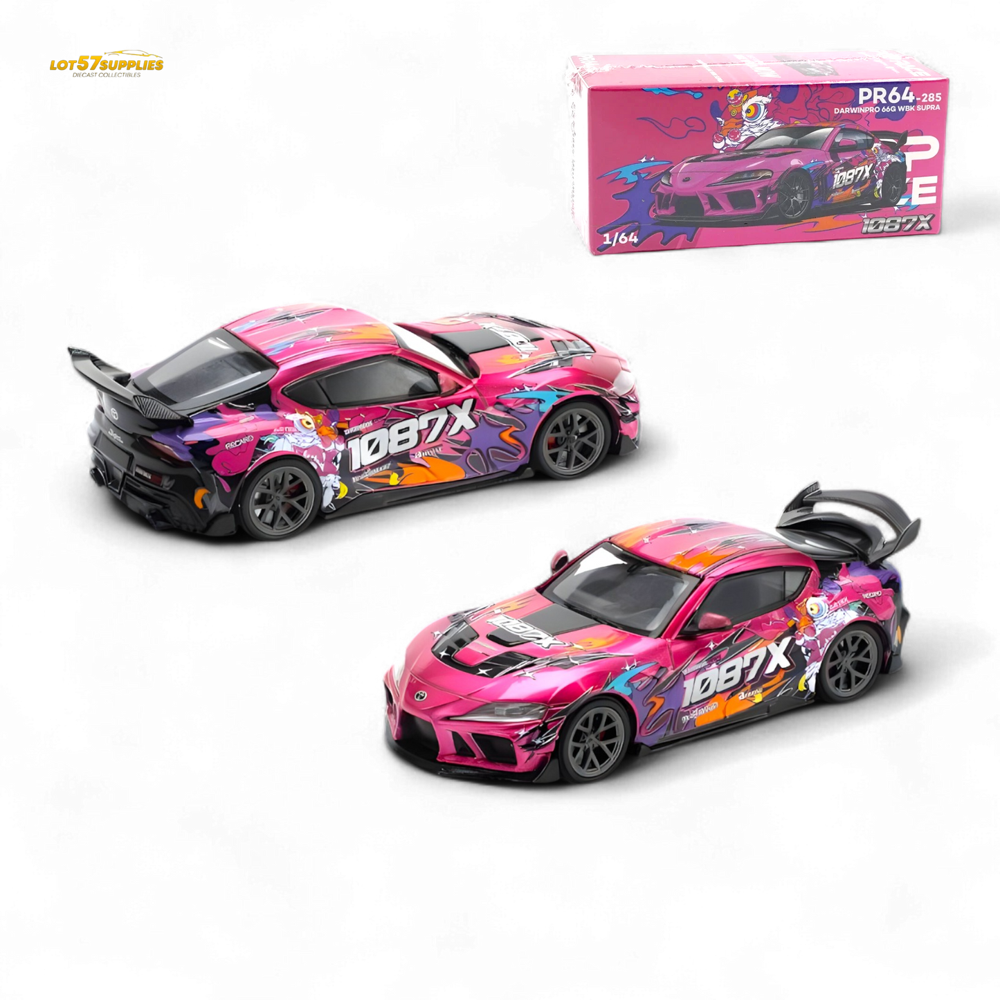 PopRace Toyota Supra A90 Lion Dance 1:64 - Evergreen Kings