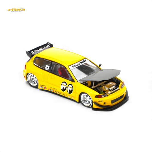 Pop Race Pandem Civic EG6 MOONEYES 1:64 - Evergreen Kings
