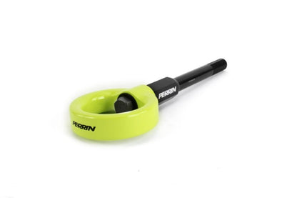 PERRIN neon yellow front tow hook for Subaru WRX, BRZ, Scion FR-S, and Toyota 86