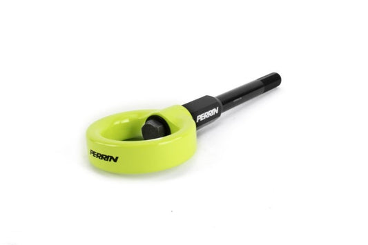 PERRIN neon yellow front tow hook for Subaru WRX, BRZ, Scion FR-S, and Toyota 86