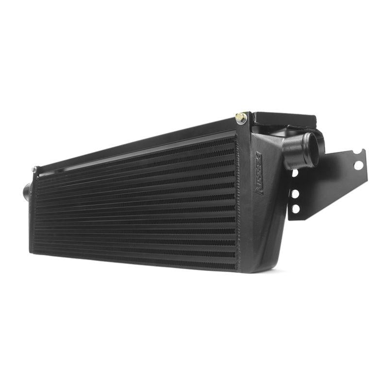 Black JDMuscle Perrin front mount intercooler for 2015-2021 Subaru WRX/STI, showing the intercooler core and beam design.